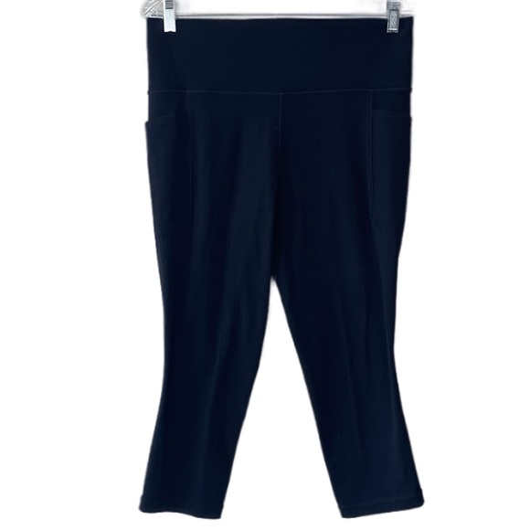 Athleta Salutation Stash Side Pockets Powervita RN 54023 Black Size Large - Picture 6 of 16